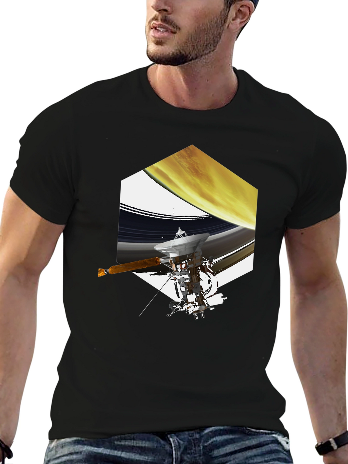 Cassini Saturn Space Mission Graphic T-Shirt
