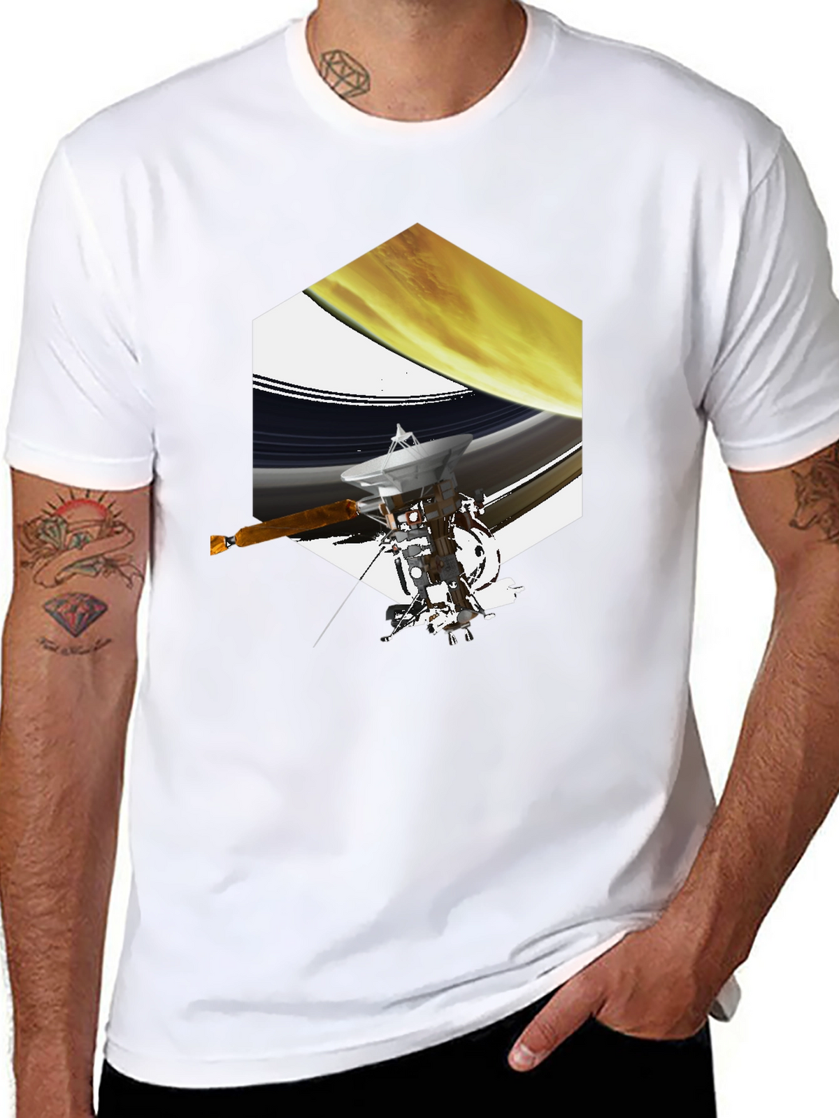 Cassini Saturn Space Mission Graphic T-Shirt