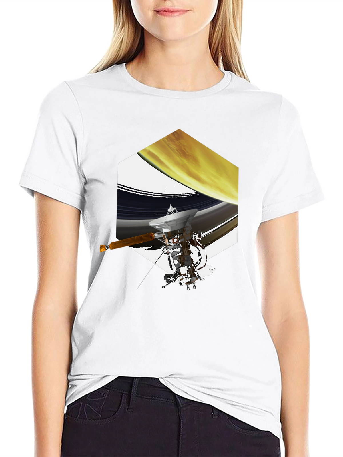 Cassini Saturn Space Mission Graphic T-Shirt