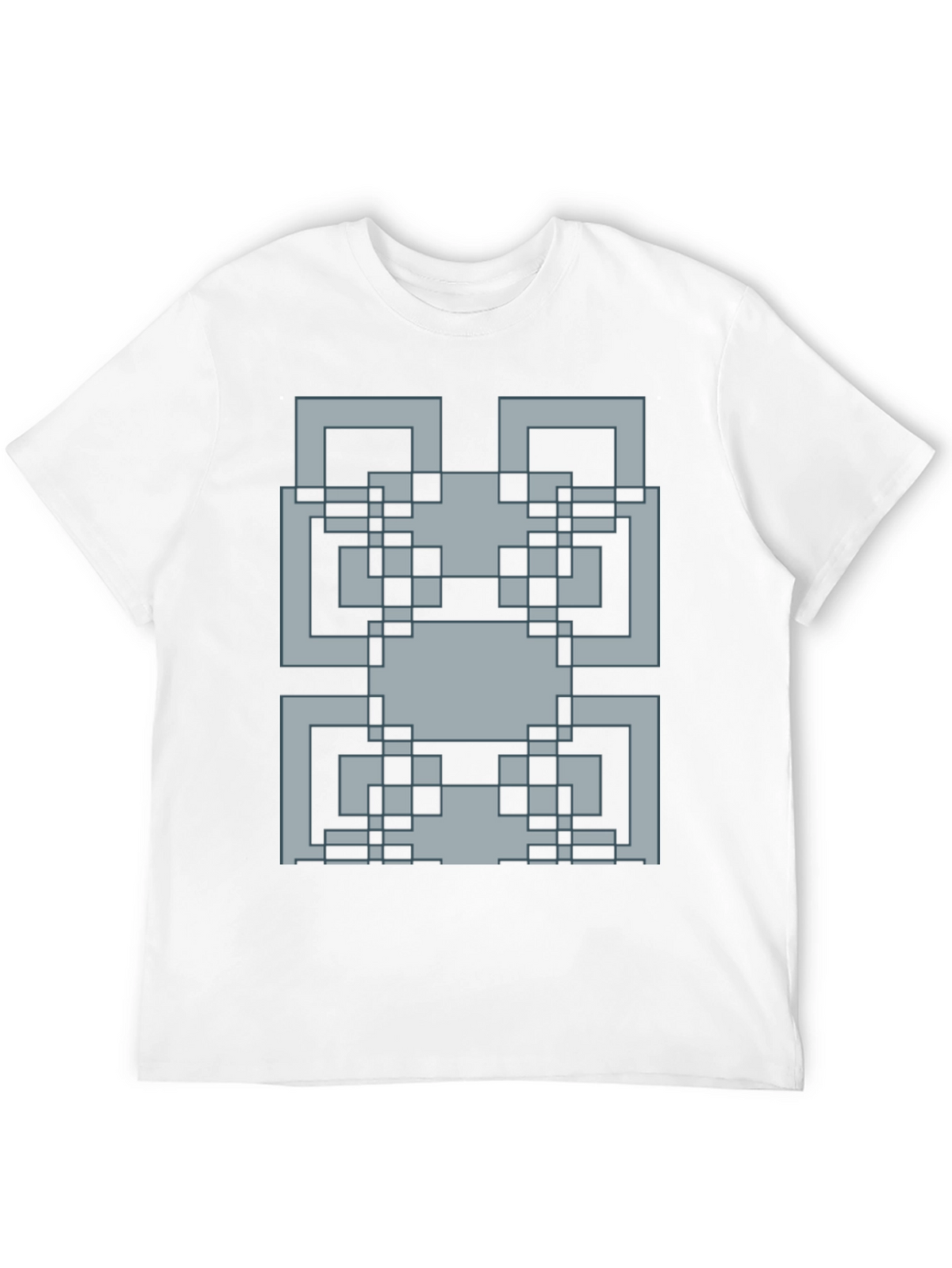 Pixelated Pattern Graphic Tee - Retro Style