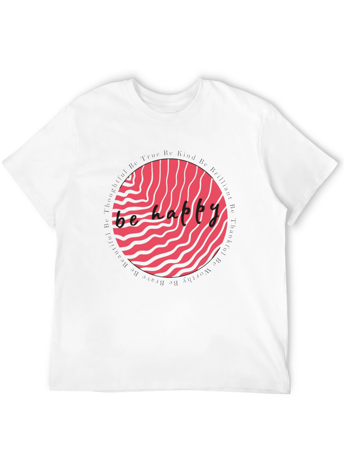 Trendy Black T-Shirt with Abstract Graphic