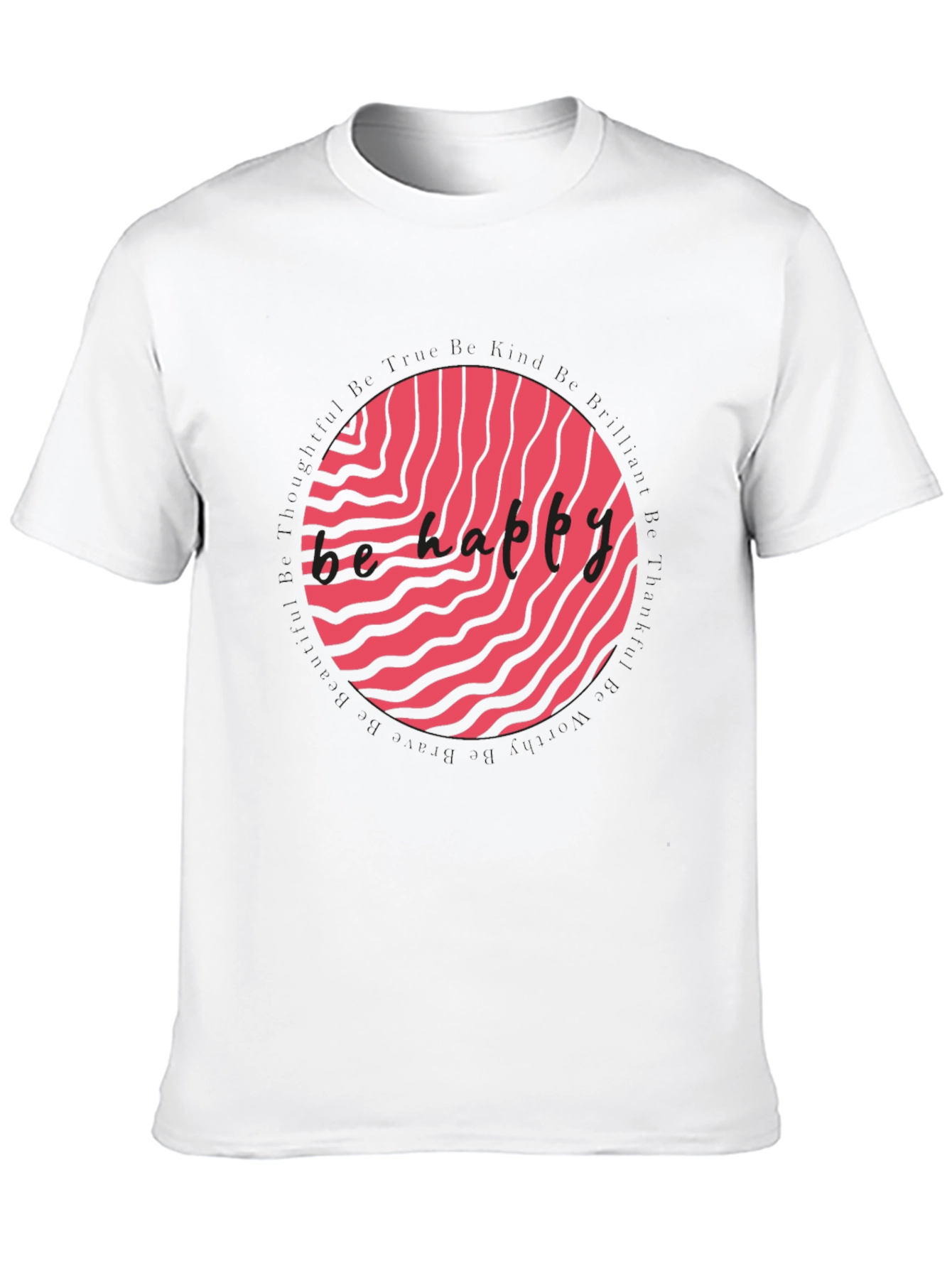 Trendy Black T-Shirt with Abstract Graphic