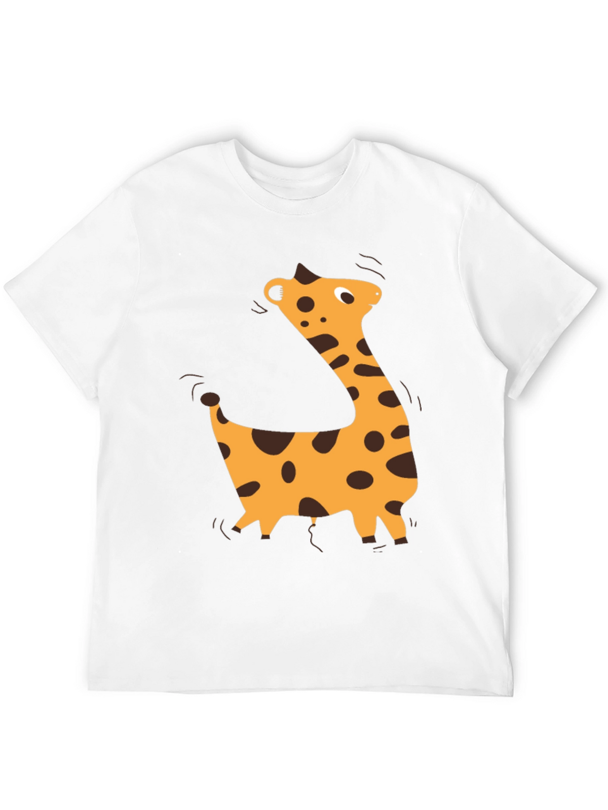 Giraffe Graphic Black T-Shirt - Casual Style