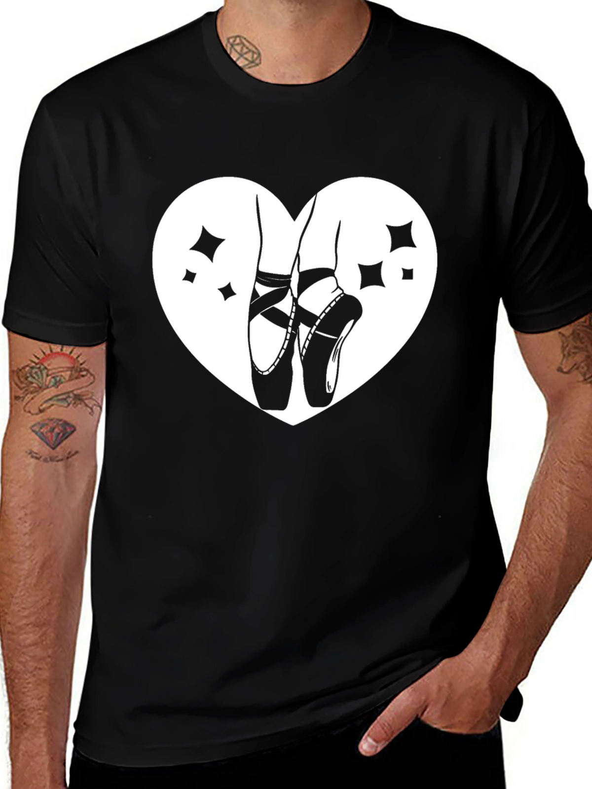 Ballet Love Heart T-Shirt - Dance Tee