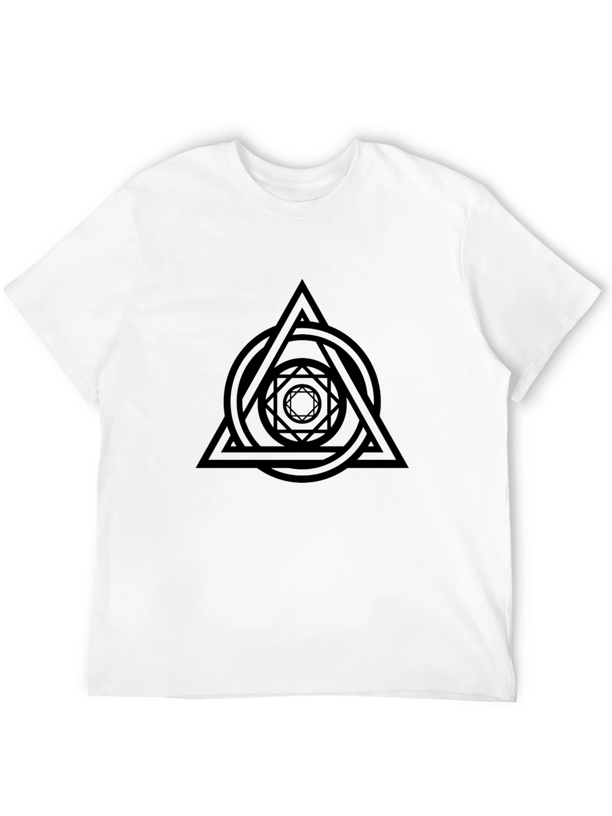 Geometric Symbol Black Graphic Tee