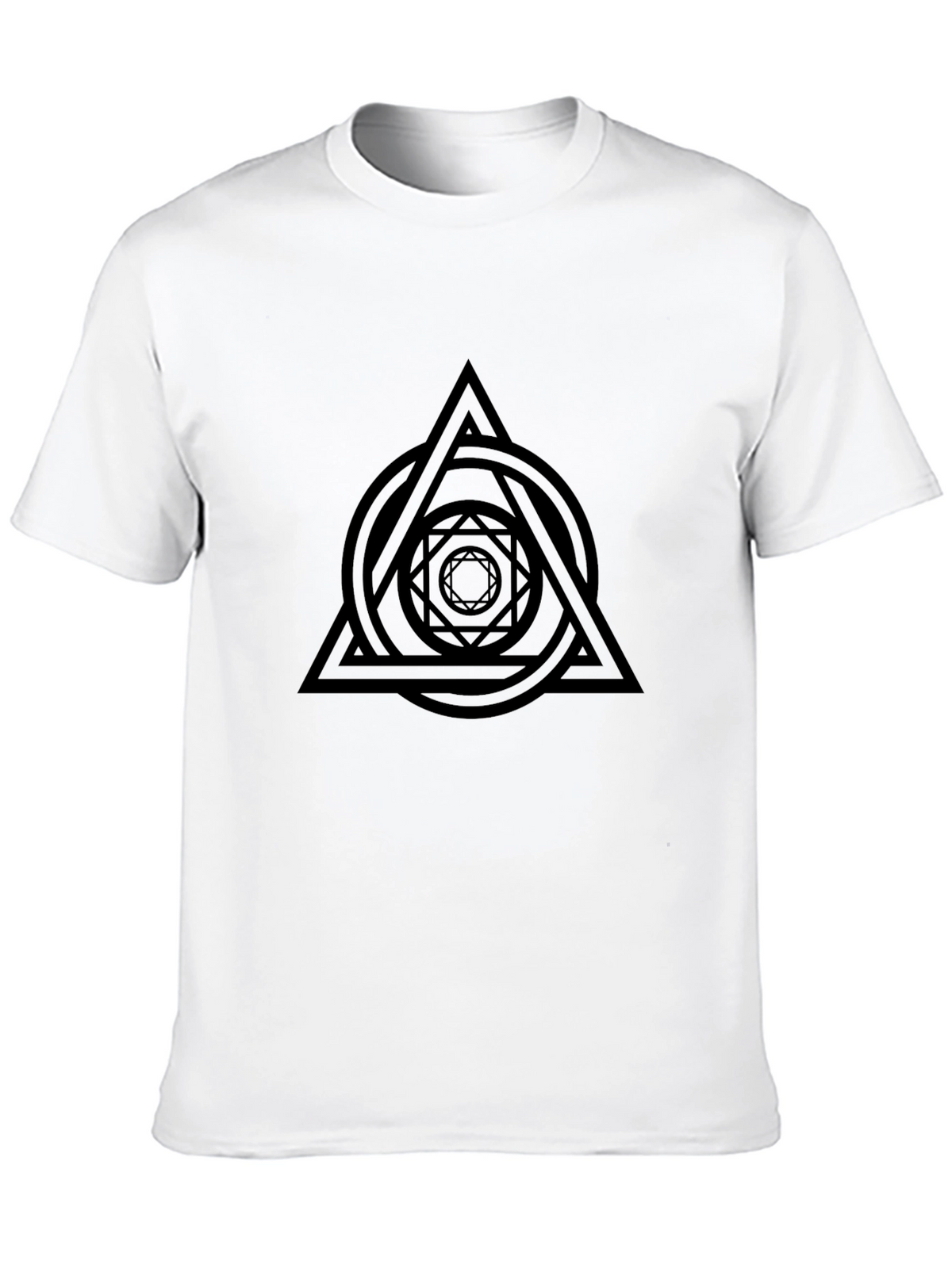 Geometric Symbol Black Graphic Tee