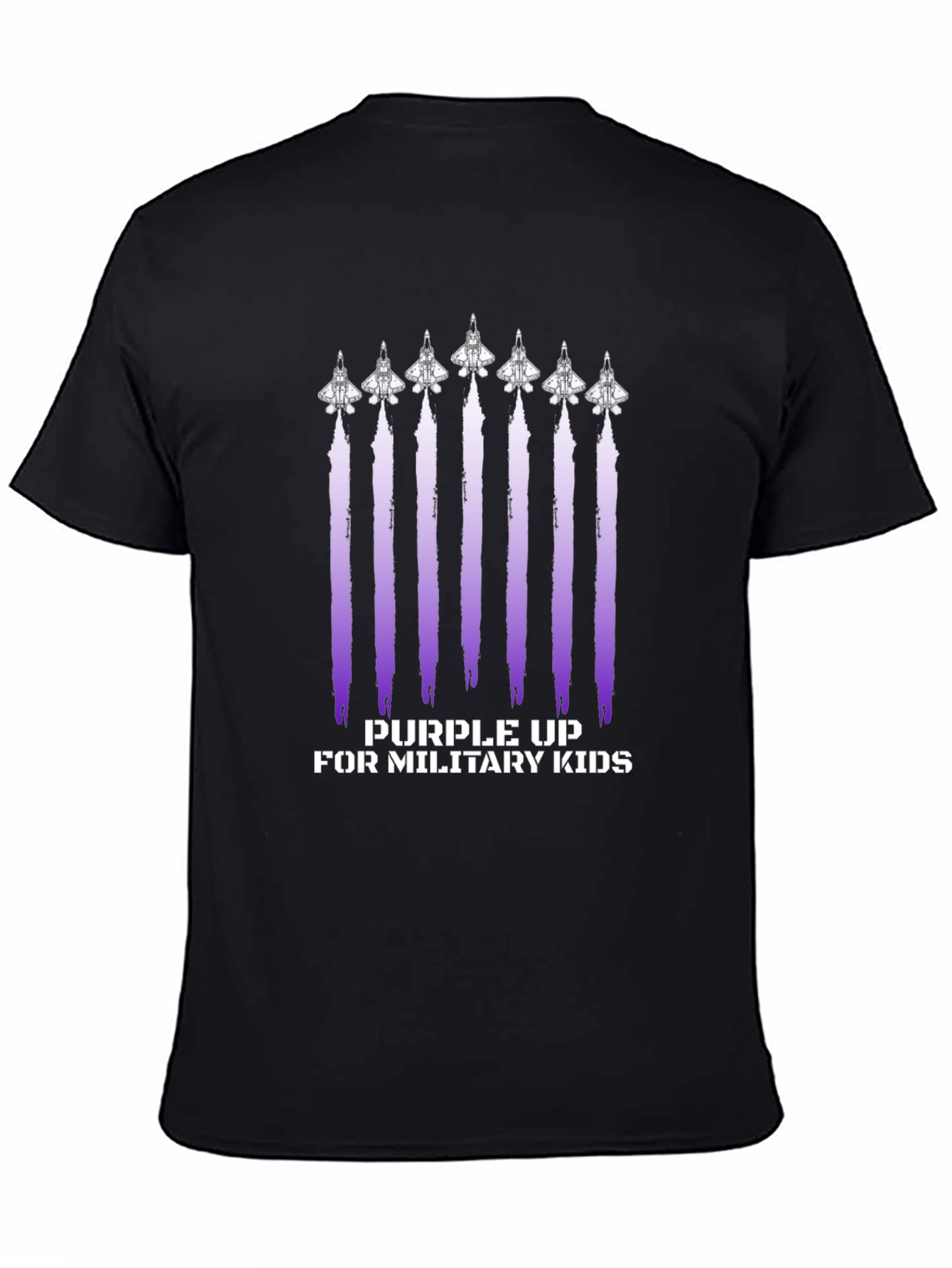 Purple Up Military Kids Graphic Tee