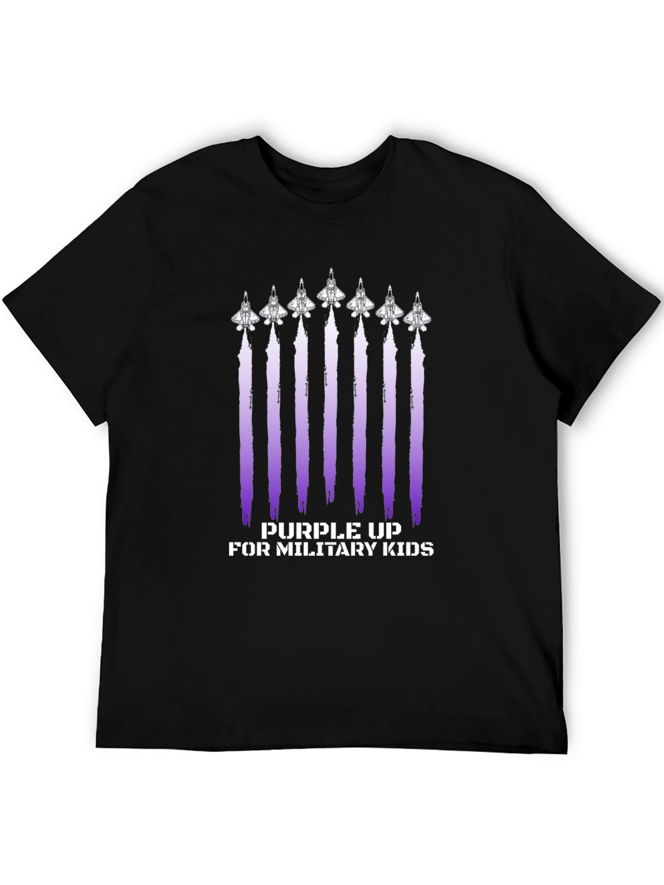 Purple Up Military Kids Graphic Tee