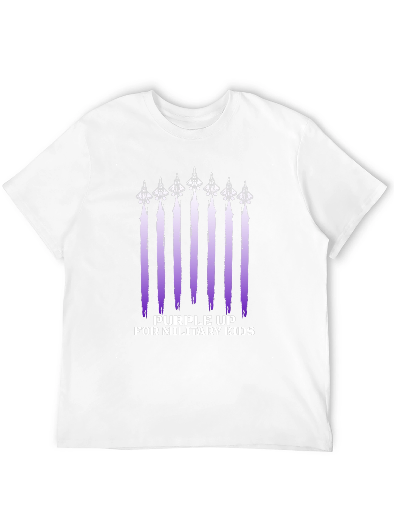 Purple Up Military Kids Graphic Tee