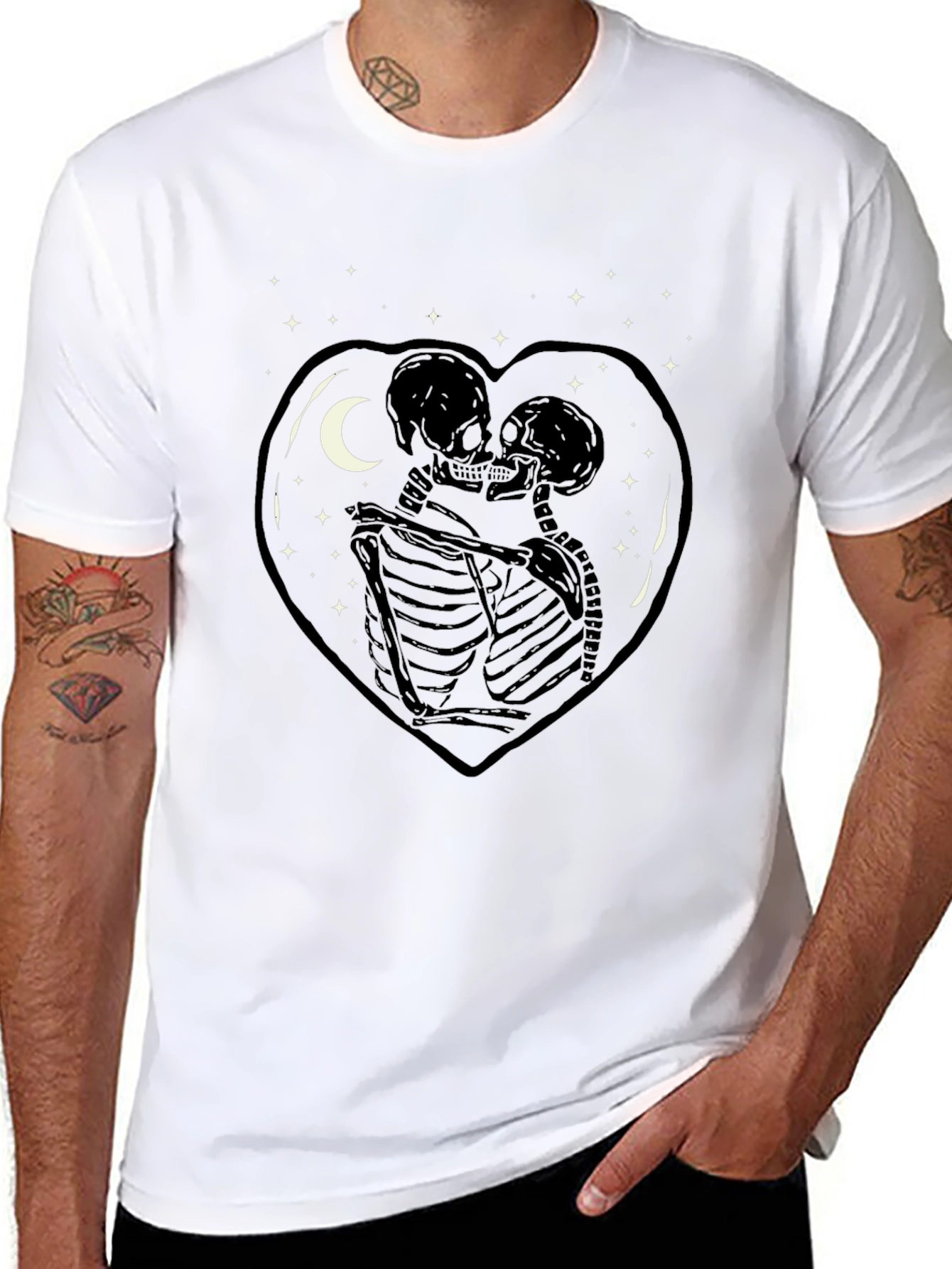 Skeleton Kiss Heart T-Shirt