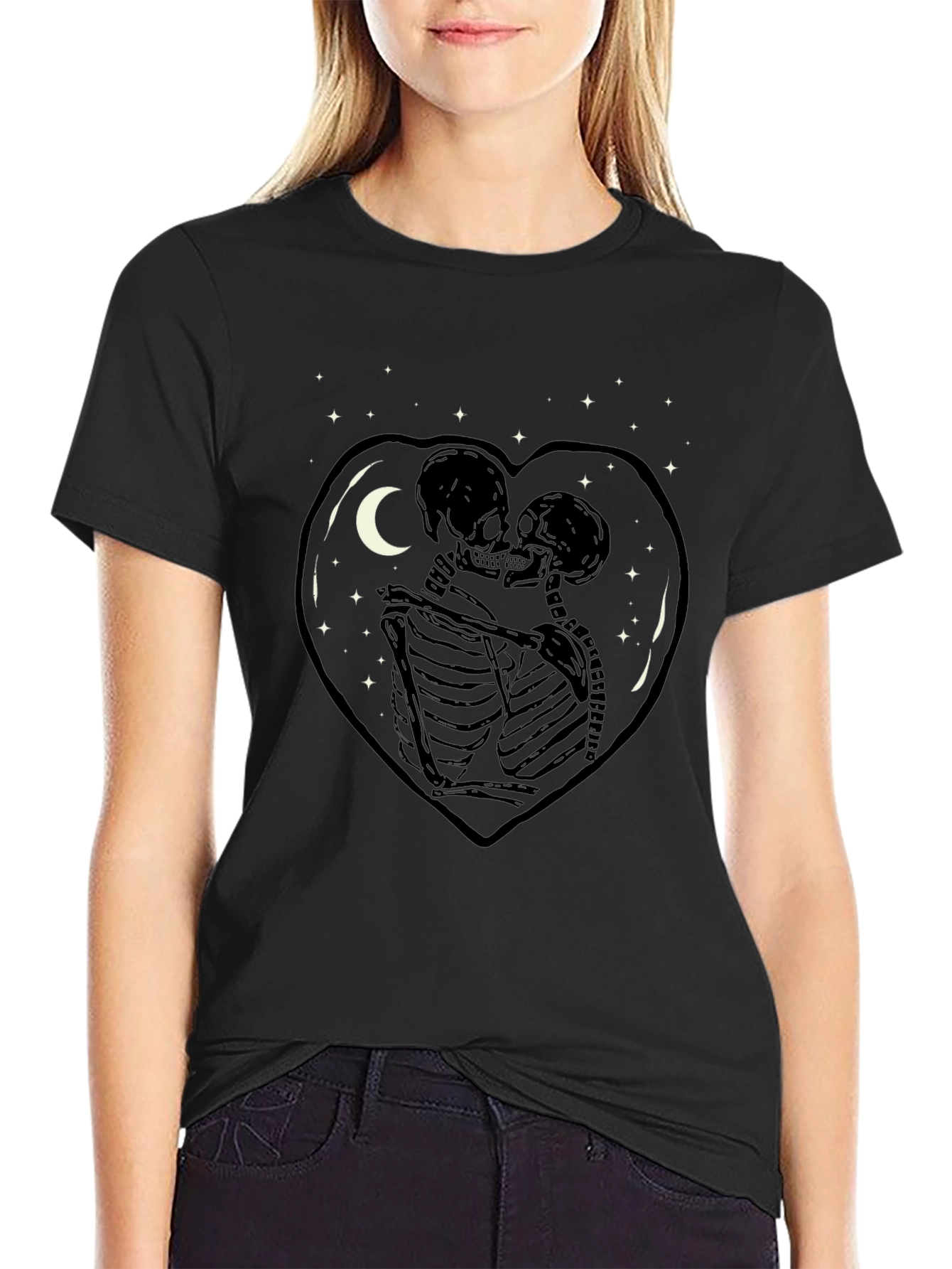 Skeleton Kiss Heart T-Shirt