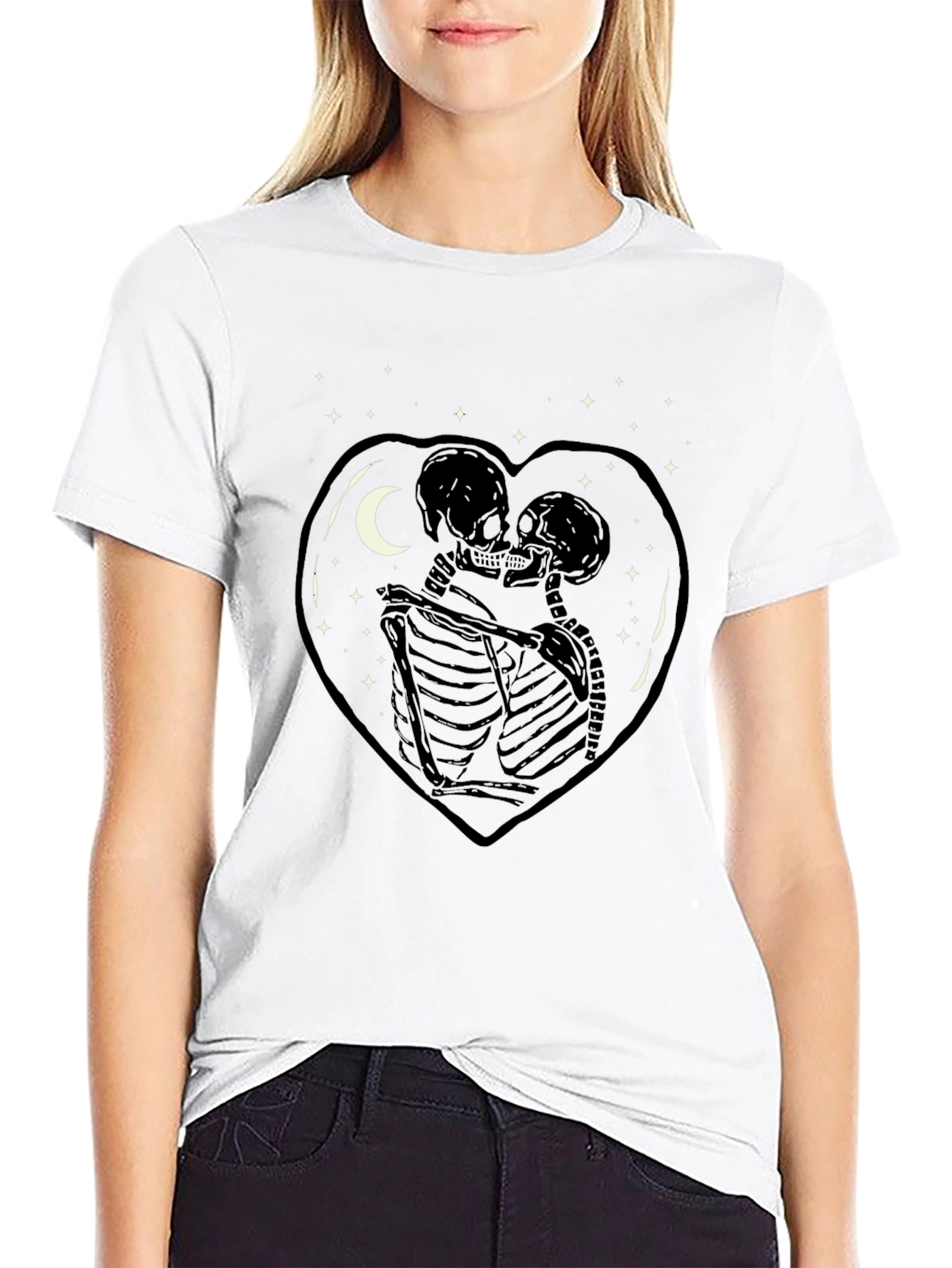 Skeleton Kiss Heart T-Shirt