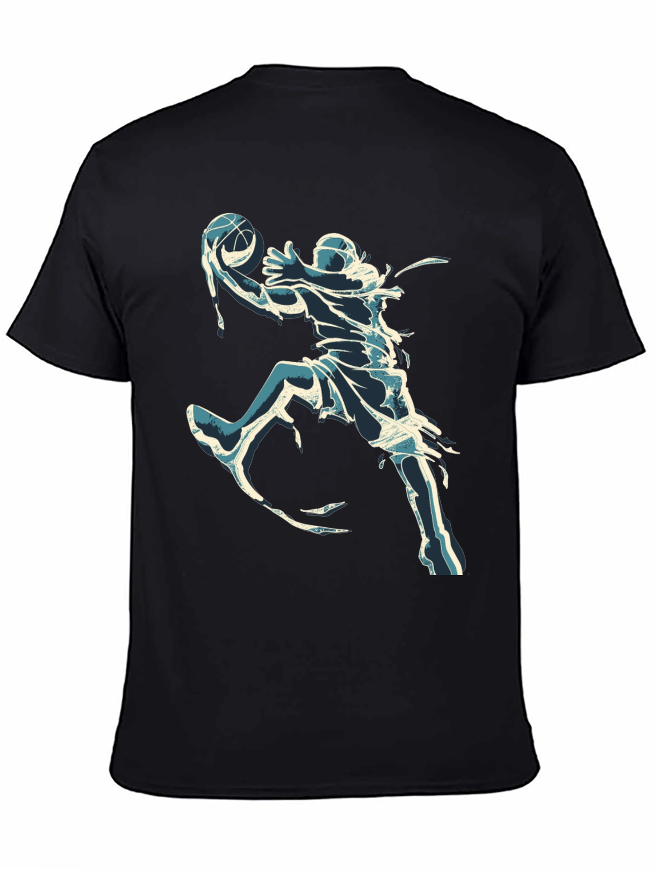 Cool Basketball Graphic Tee - Black