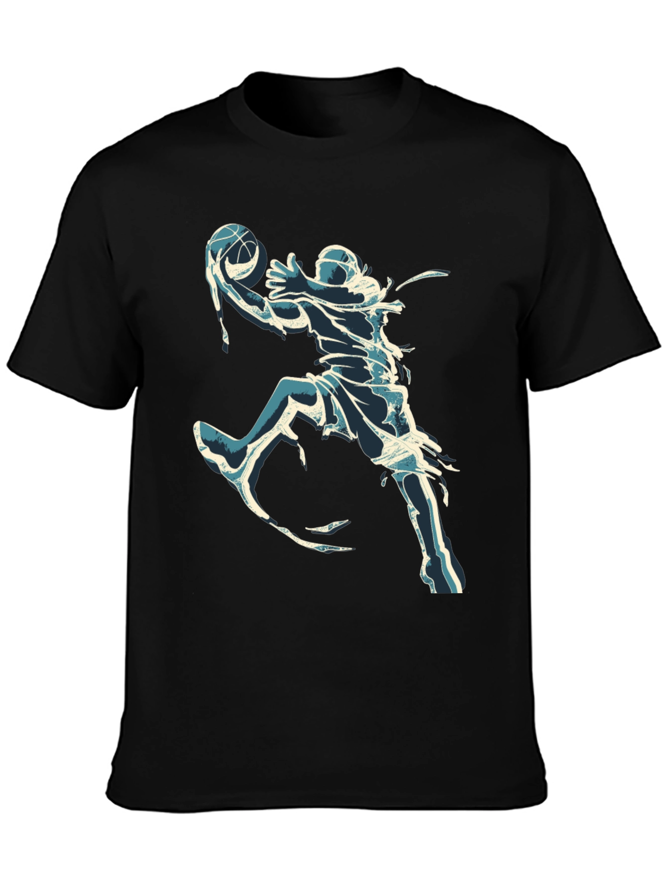 Cool Basketball Graphic Tee - Black