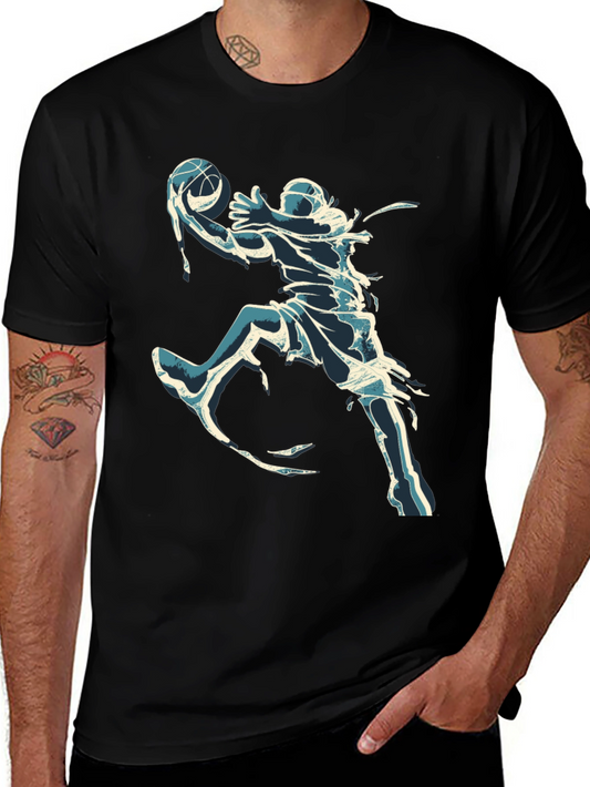 Cool Basketball Graphic Tee - Black