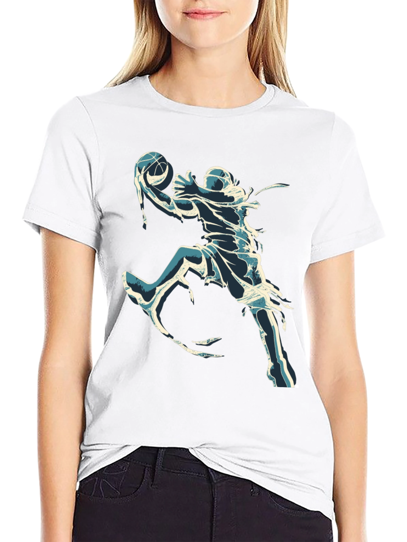 Cool Basketball Graphic Tee - Black