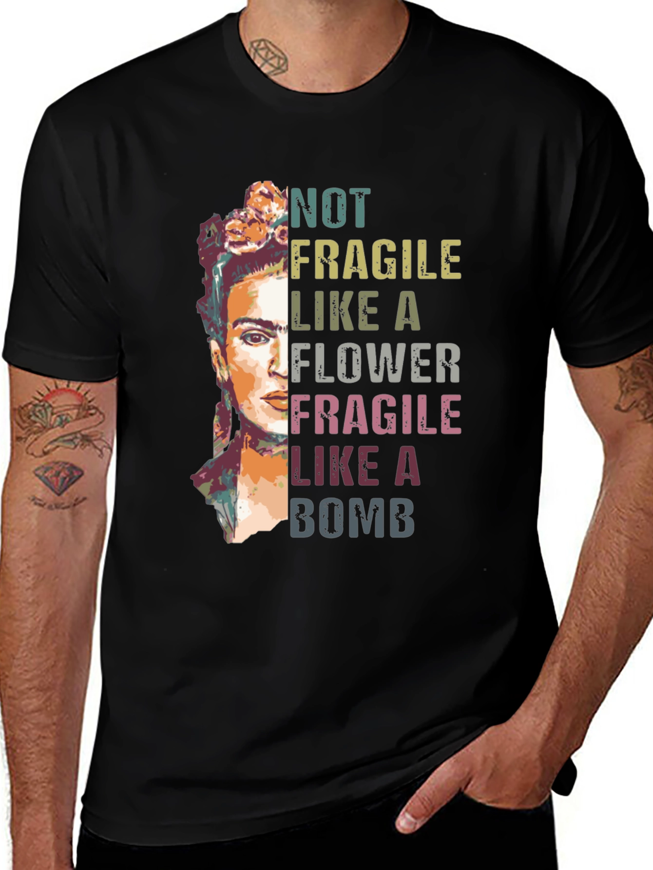 Frida Kahlo Not Fragile Graphic T-Shirt
