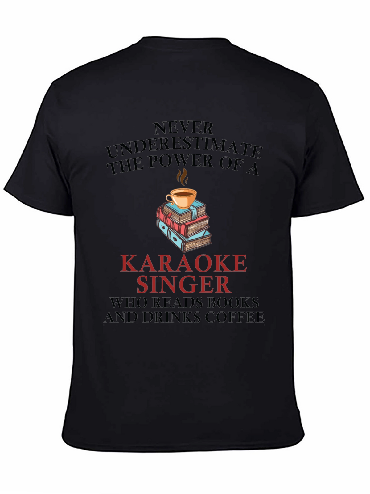 Karaoke Singer Books & Coffee Graphic Tee
