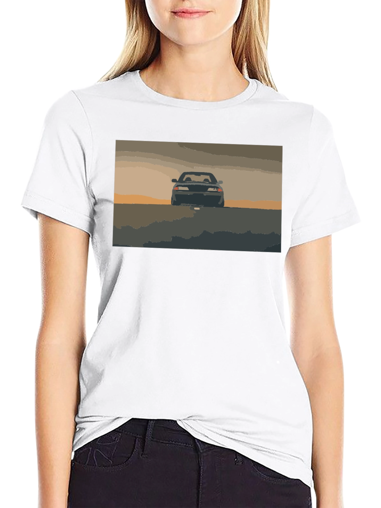 Retro Car Graphic Black T-Shirt