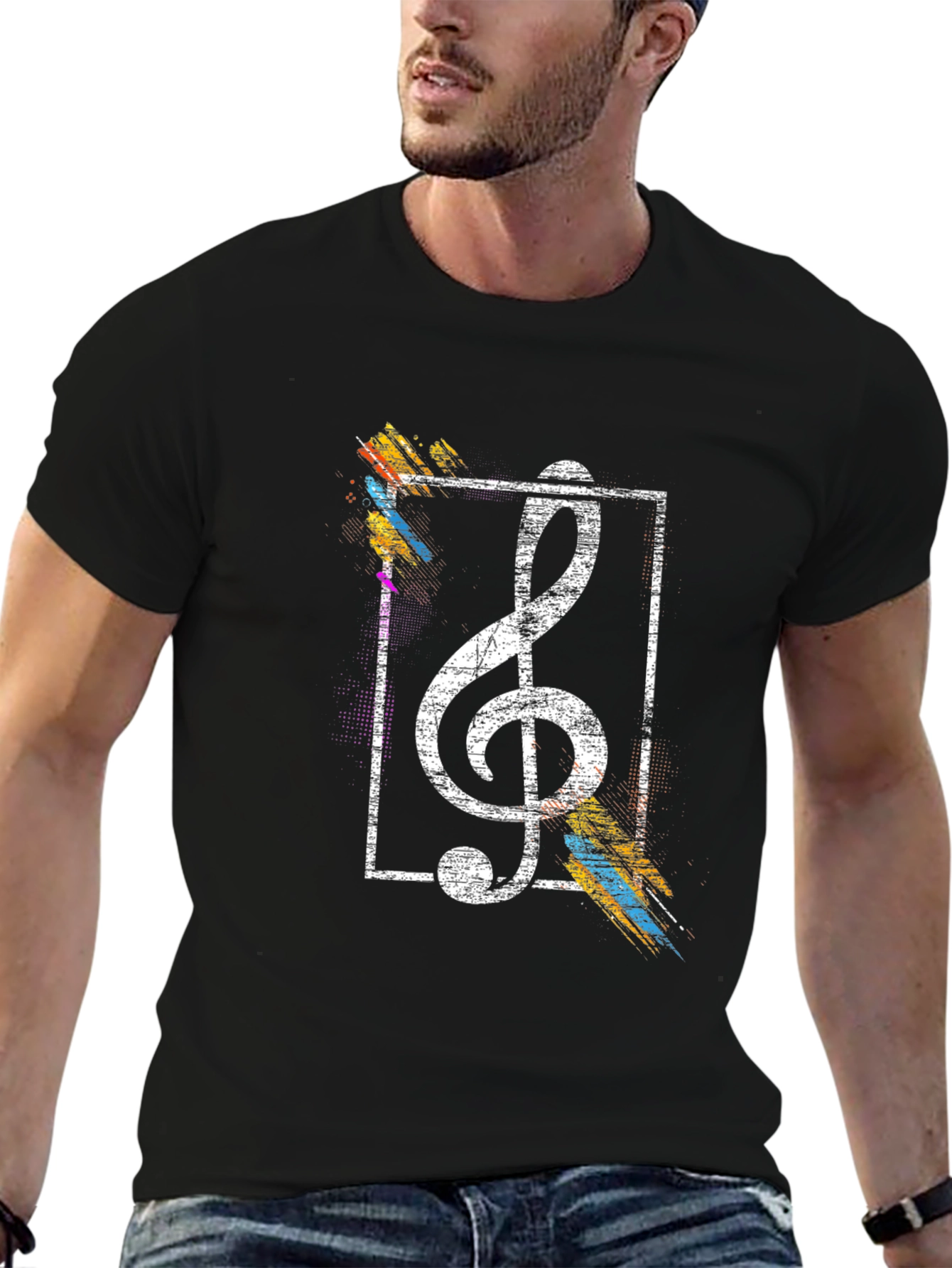 Treble Clef Graphic Tee - Modern Music Lover Shirt