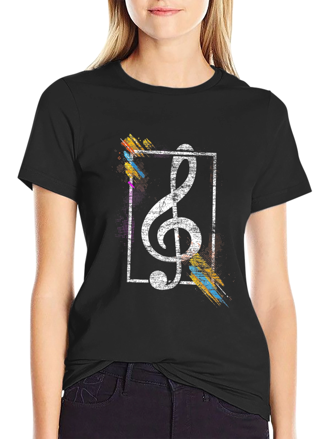 Treble Clef Graphic Tee - Modern Music Lover Shirt