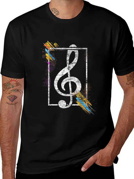 Treble Clef Graphic Tee - Modern Music Lover Shirt