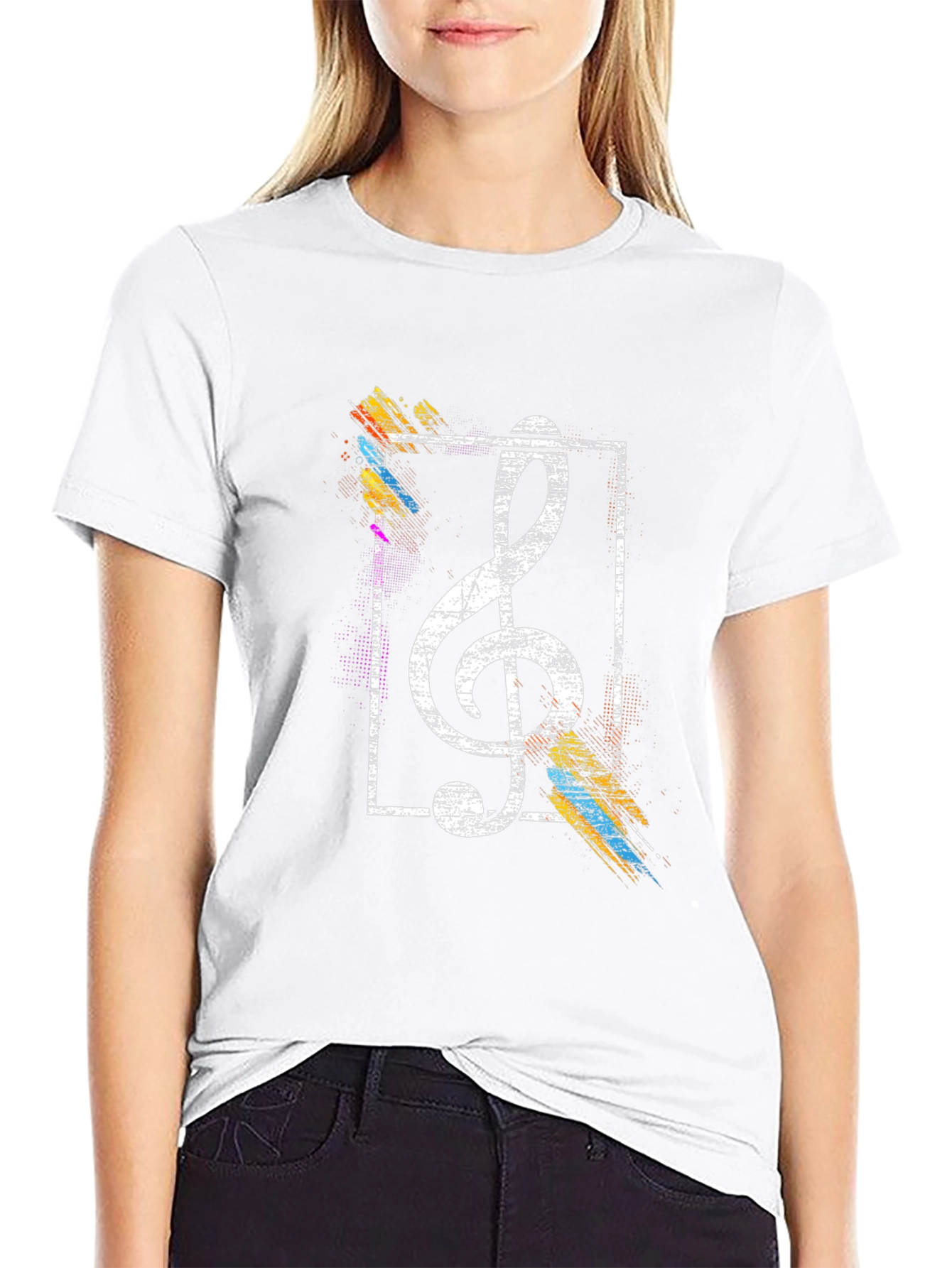 Treble Clef Graphic Tee - Modern Music Lover Shirt