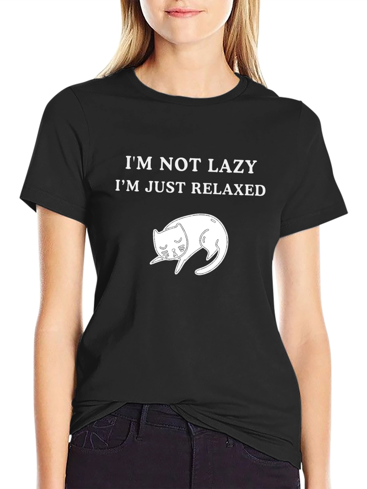 Im Not Lazy Relaxed Cat T-Shirt