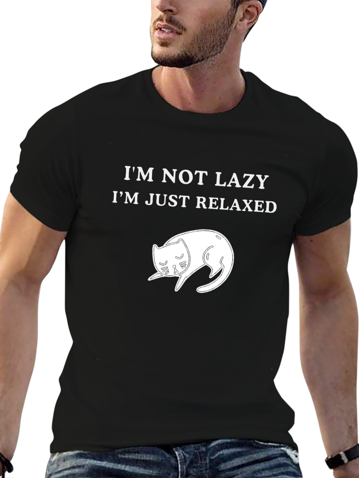 Im Not Lazy Relaxed Cat T-Shirt