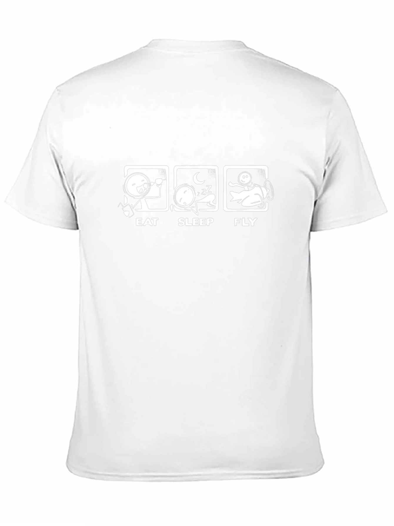 Eat Sleep Fly Black Graphic T-Shirt