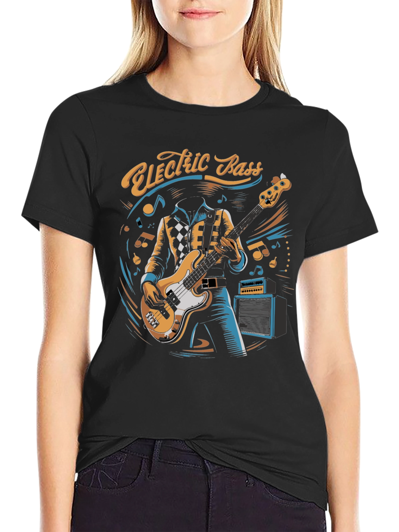 Electric Bass Player Graphic Tee - Cool Musician T-Shirt