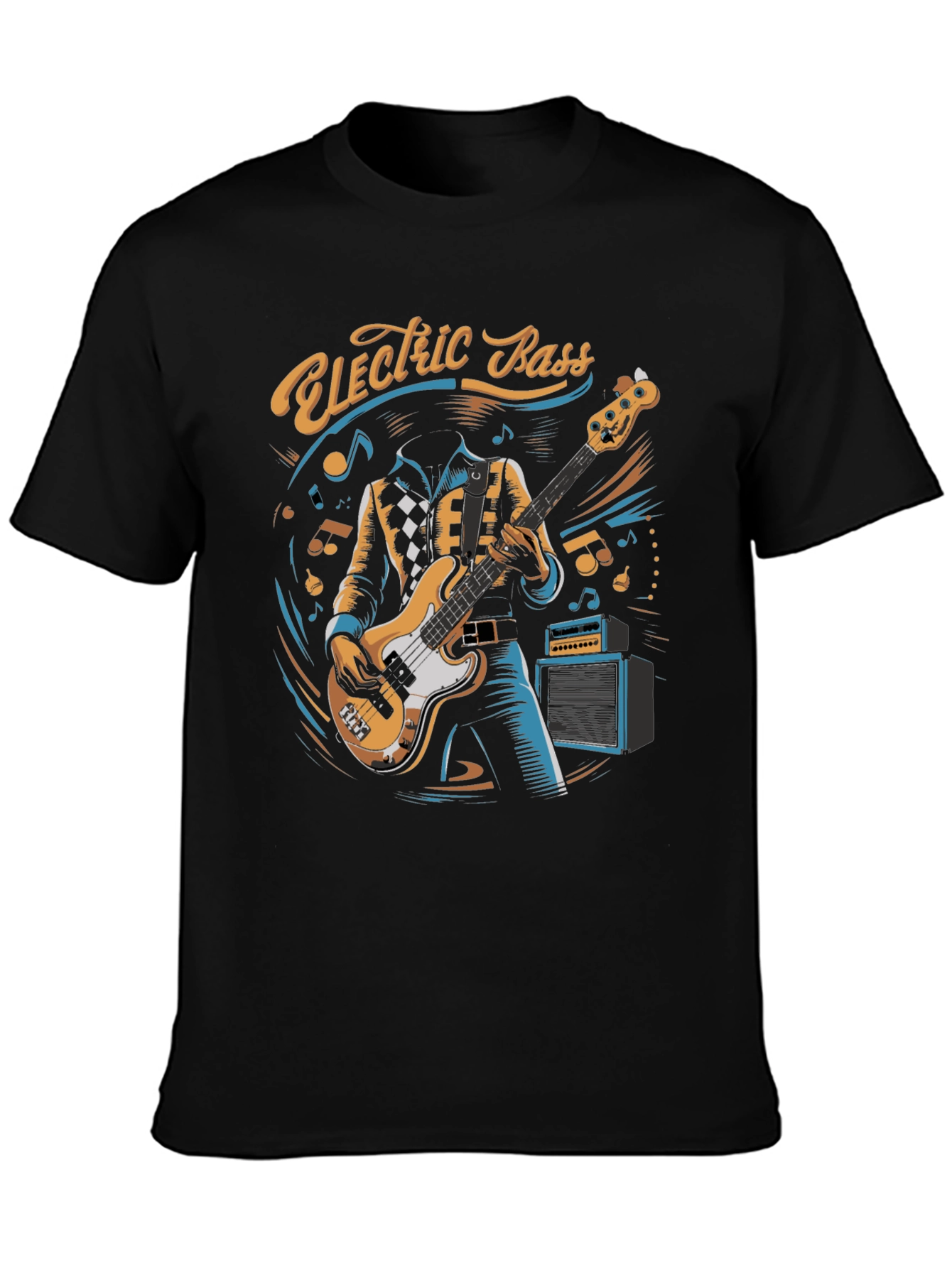 Electric Bass Player Graphic Tee - Cool Musician T-Shirt