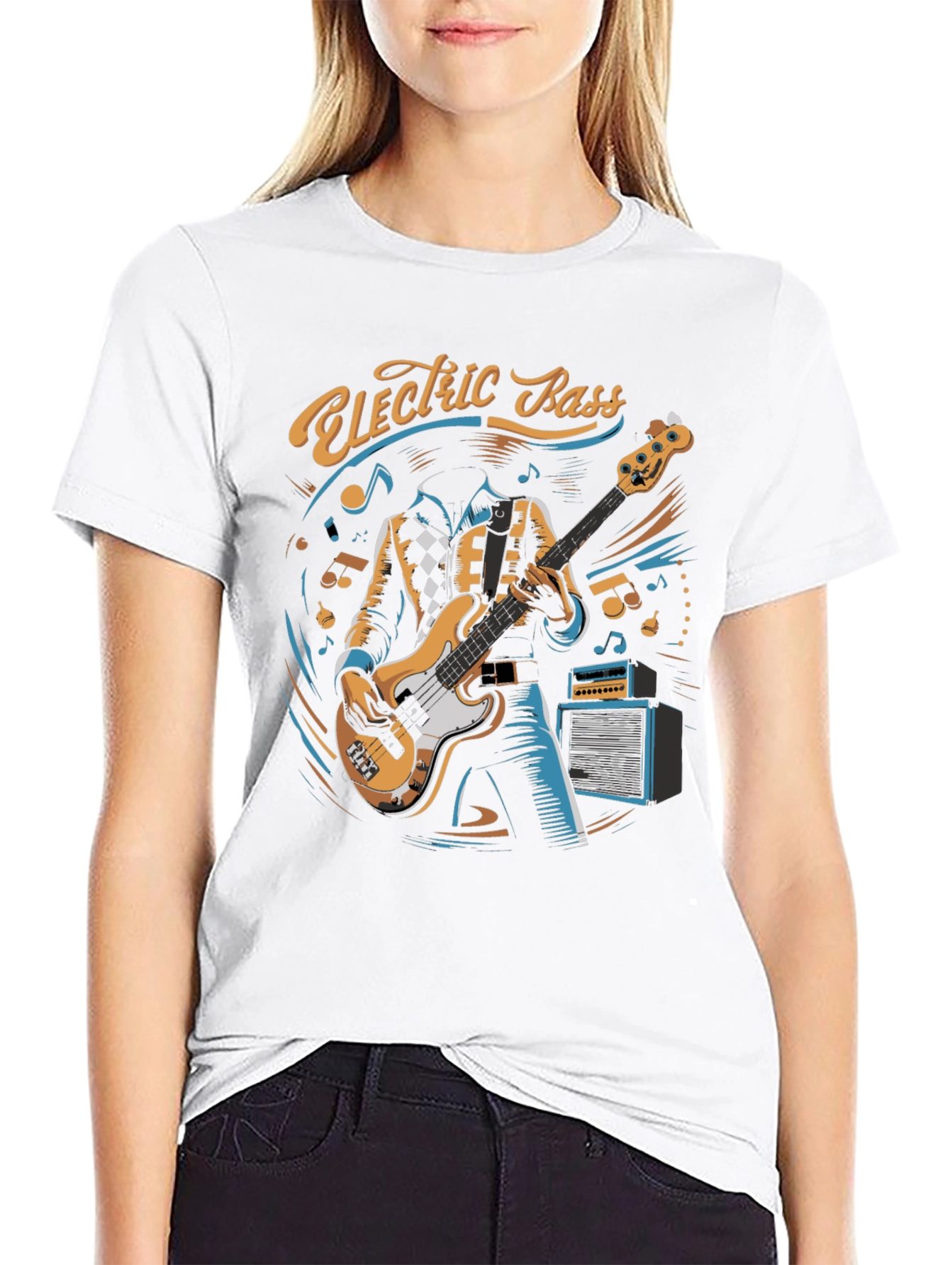Electric Bass Player Graphic Tee - Cool Musician T-Shirt