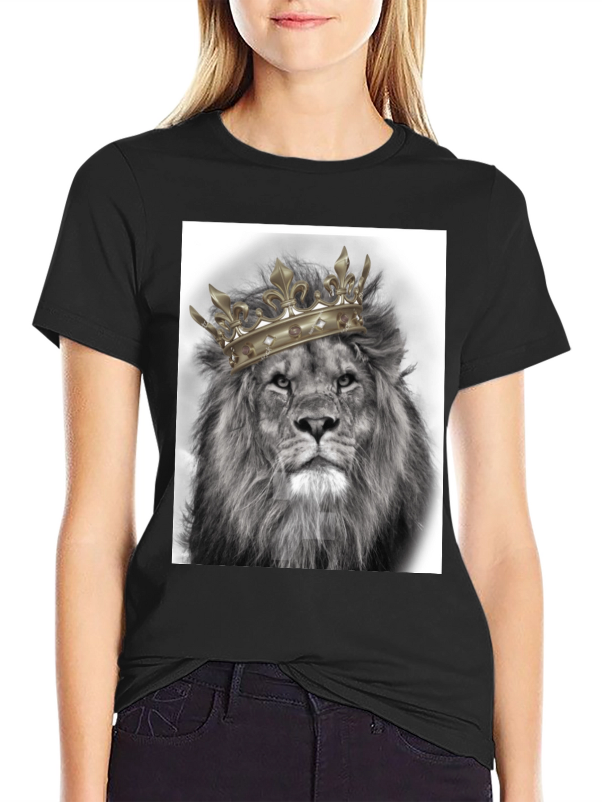 Lion King Graphic Tee - Black Cotton T-Shirt