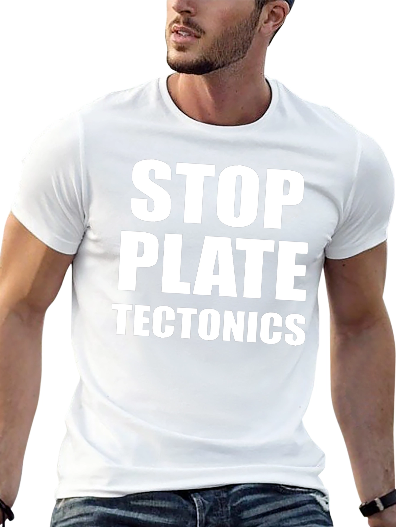 Stop Plate Tectonics Black T-Shirt