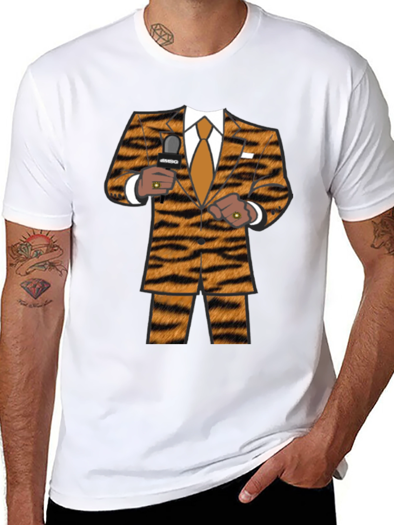 Tiger Suit T-Shirt - Funny Novelty Costume Tee