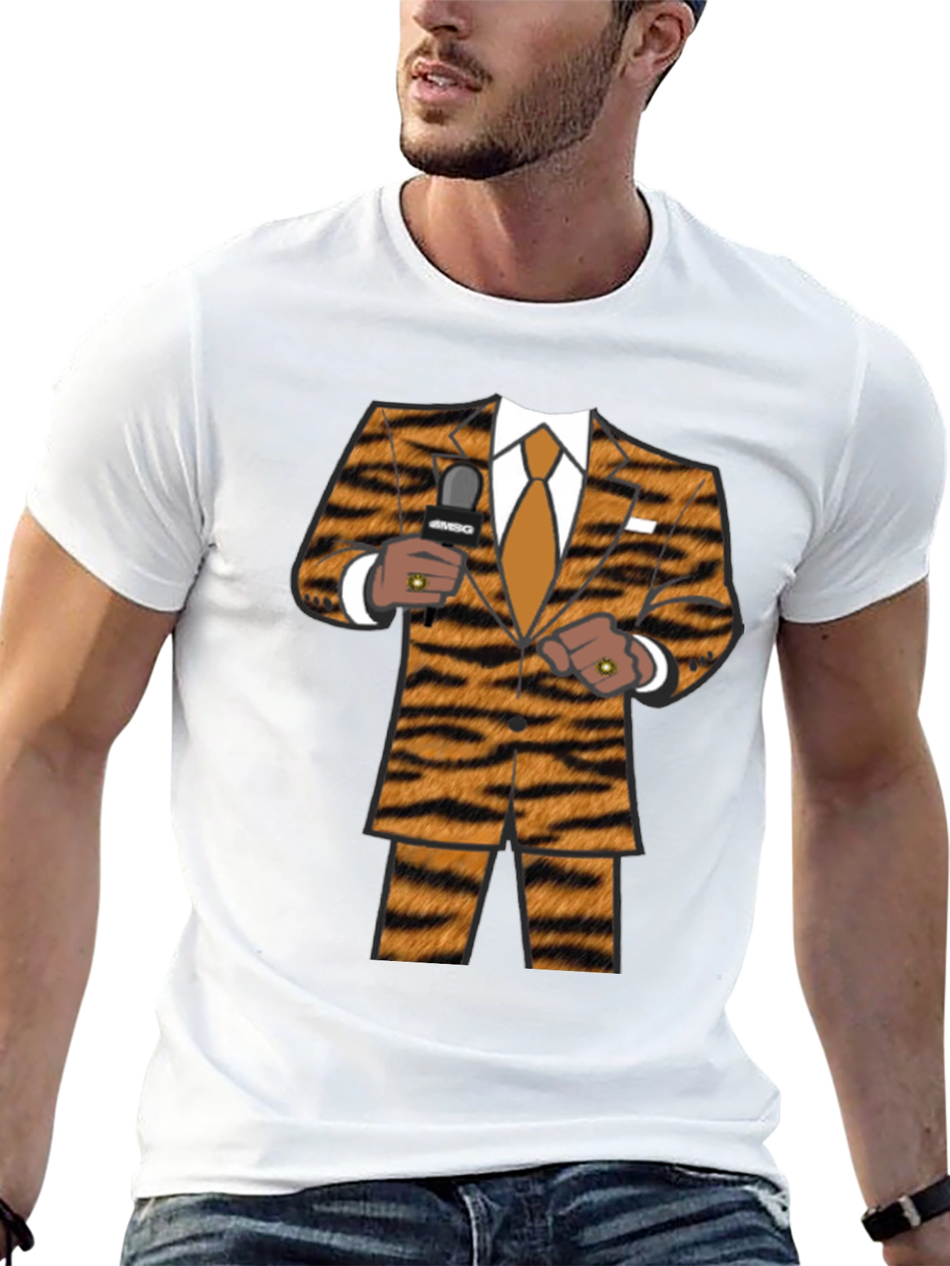 Tiger Suit T-Shirt - Funny Novelty Costume Tee