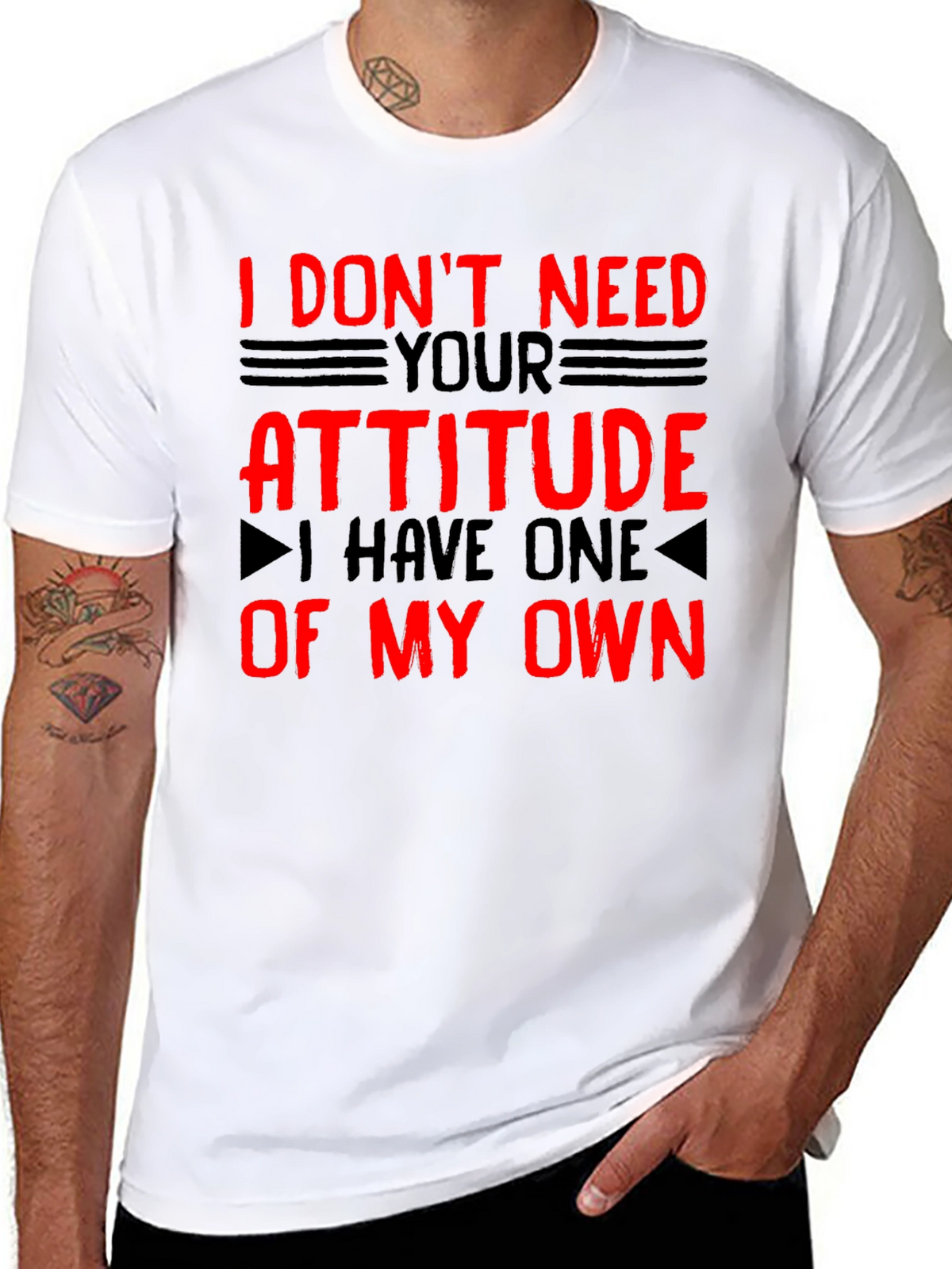 Attitude Graphic Print T-Shirt - Bold Statement Tee