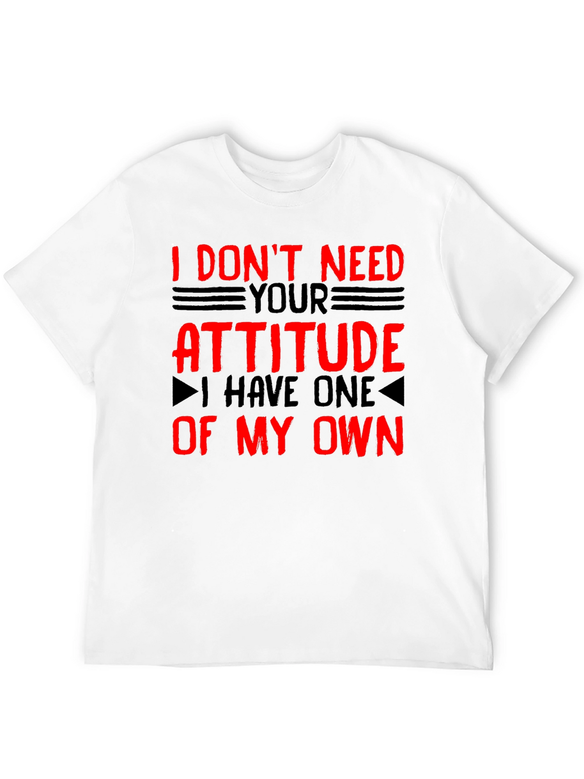 Attitude Graphic Print T-Shirt - Bold Statement Tee
