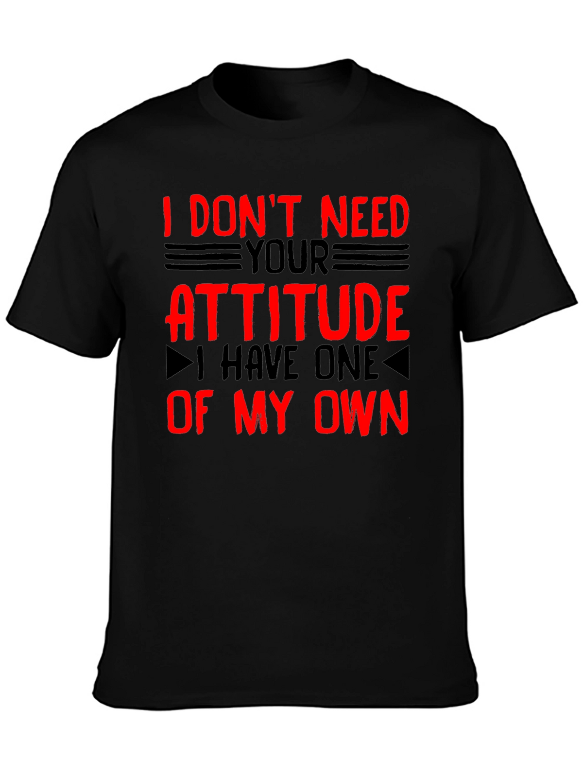 Attitude Graphic Print T-Shirt - Bold Statement Tee