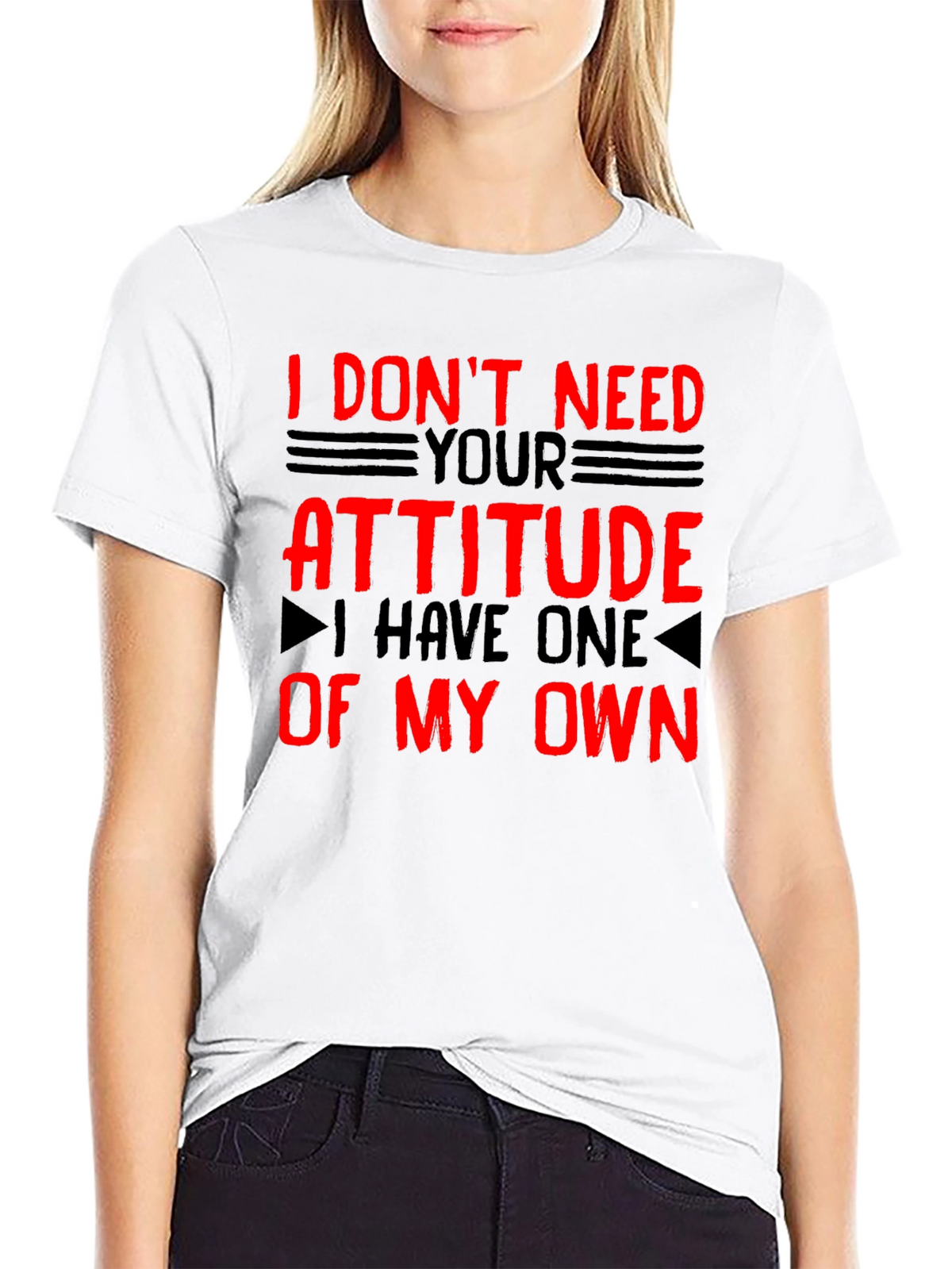 Attitude Graphic Print T-Shirt - Bold Statement Tee