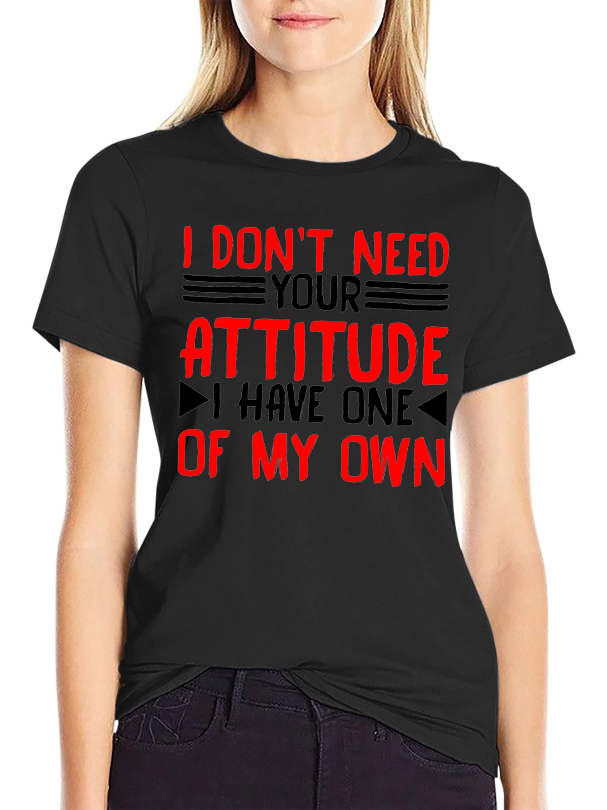 Attitude Graphic Print T-Shirt - Bold Statement Tee