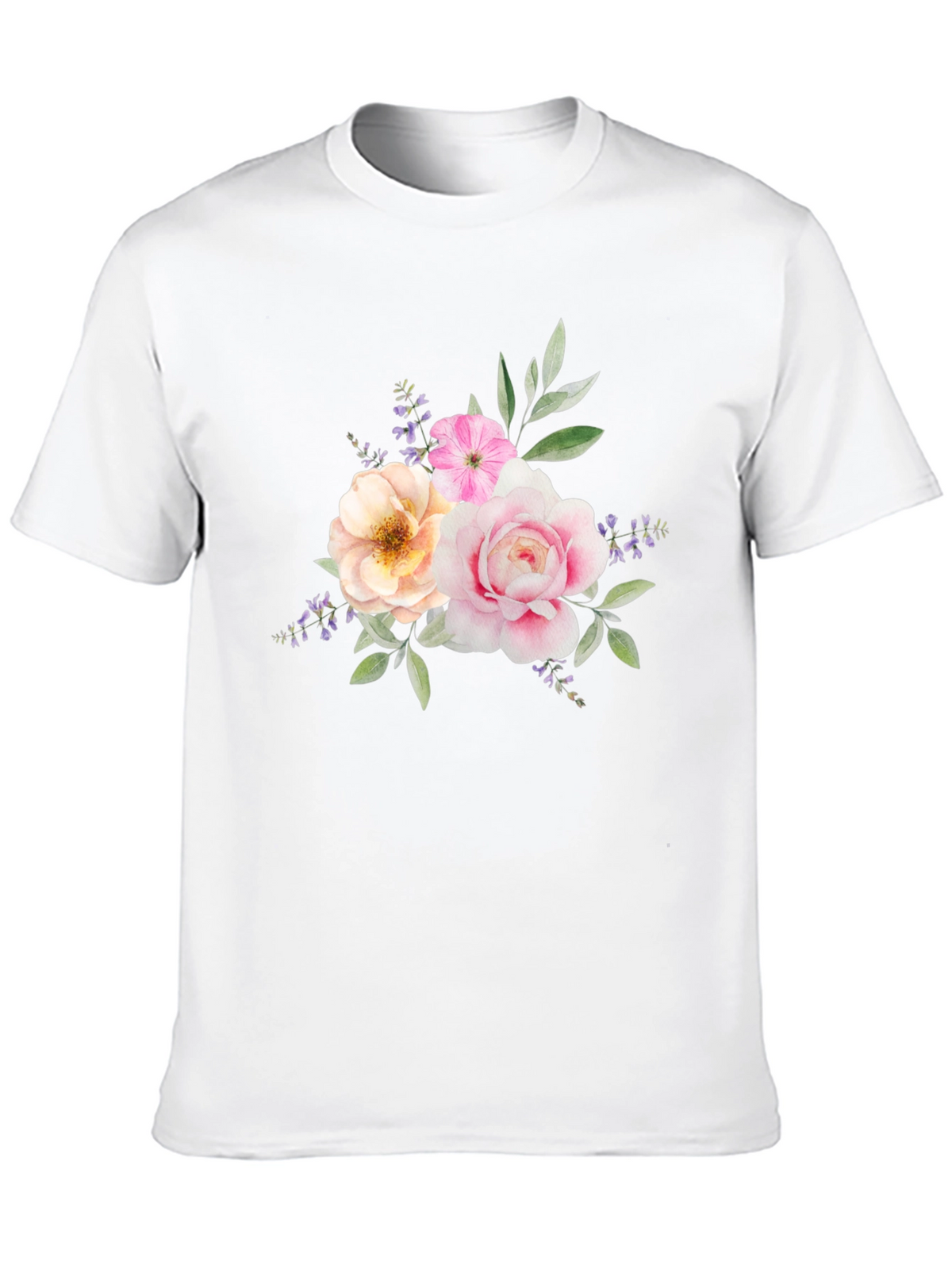 Floral Bouquet Graphic Tee - Black
