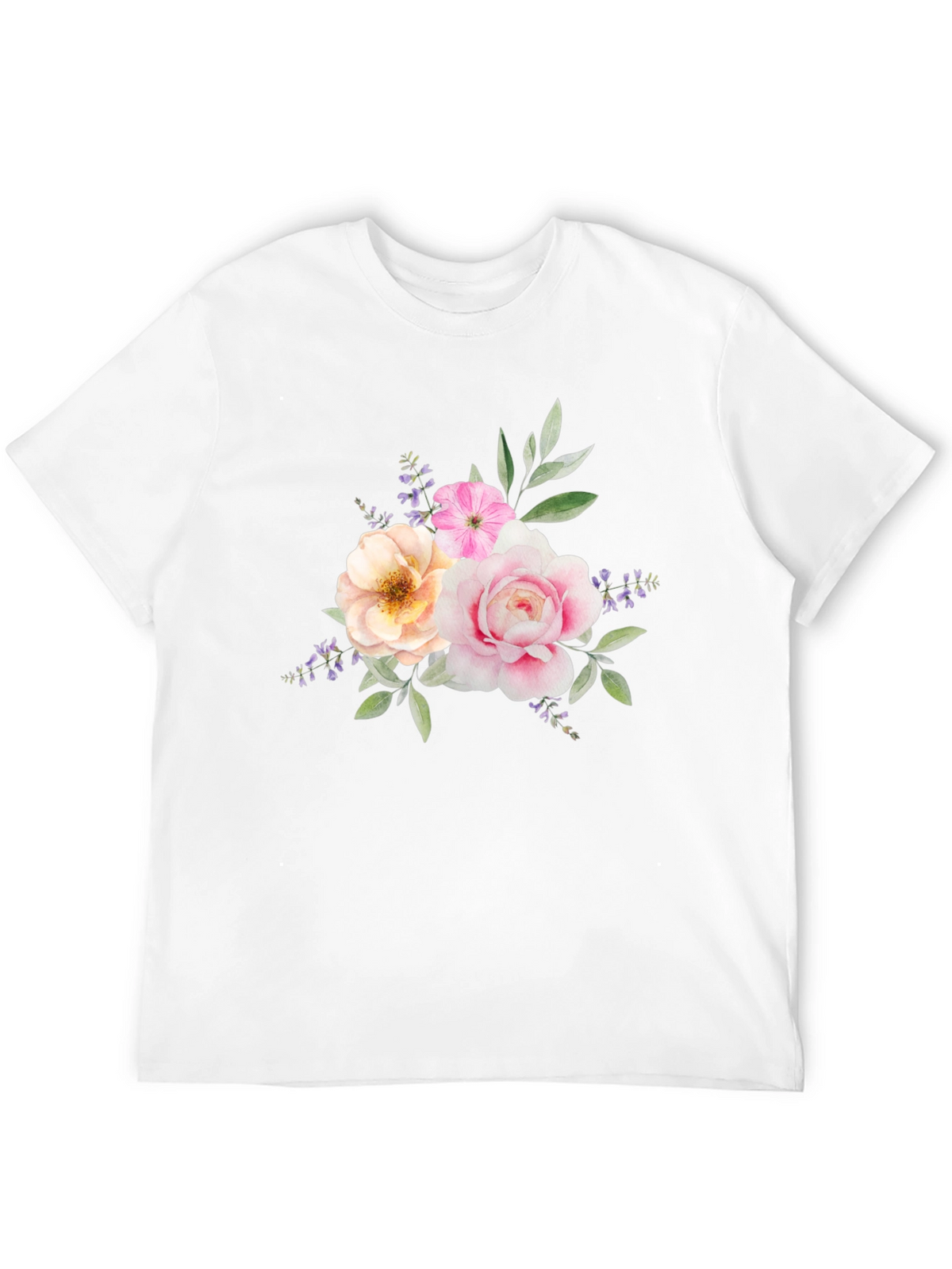 Floral Bouquet Graphic Tee - Black