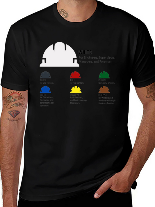 Construction Hard Hat Color Code T-Shirt