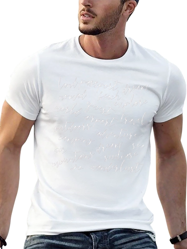Travel Word Art Graphic T-Shirt