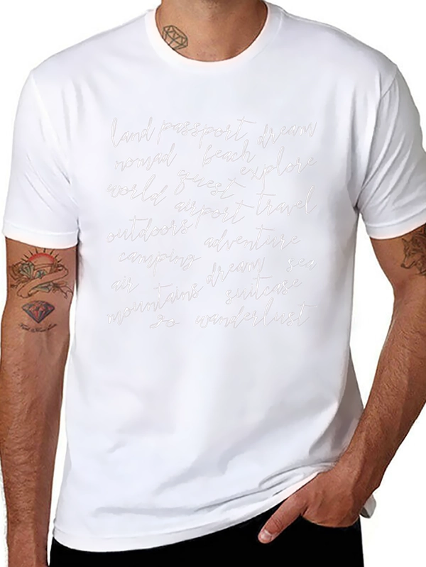 Travel Word Art Graphic T-Shirt