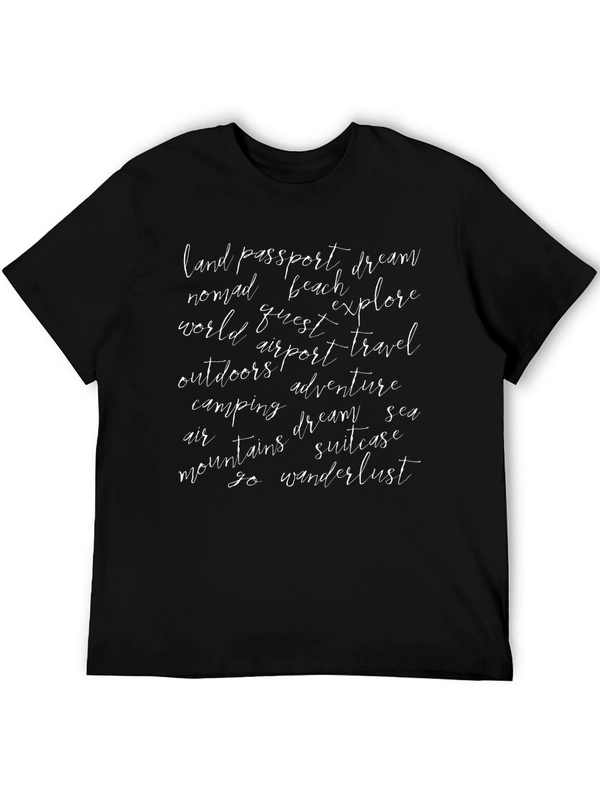 Travel Word Art Graphic T-Shirt