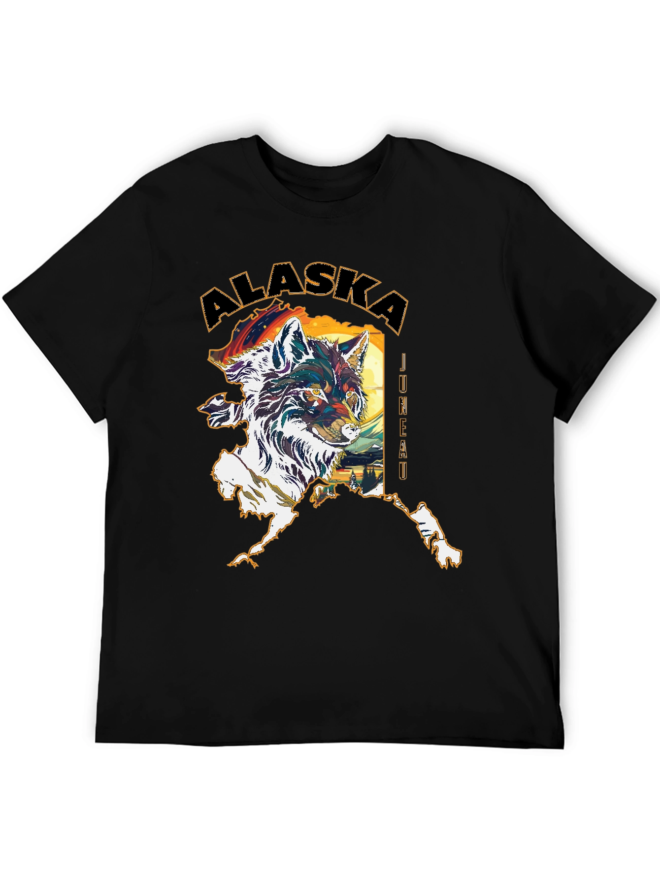 Alaska Wolf Graphic T-Shirt