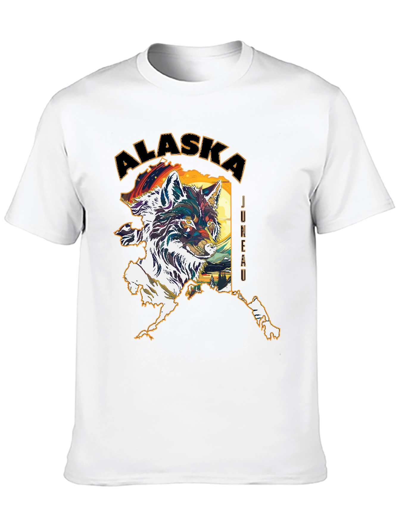 Alaska Wolf Graphic T-Shirt